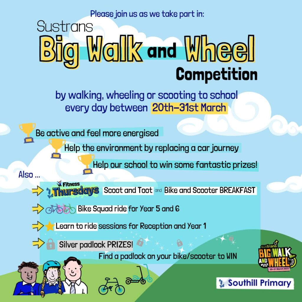 Sustrans Big Walk and Wheel COMPETITION Southill Primary School